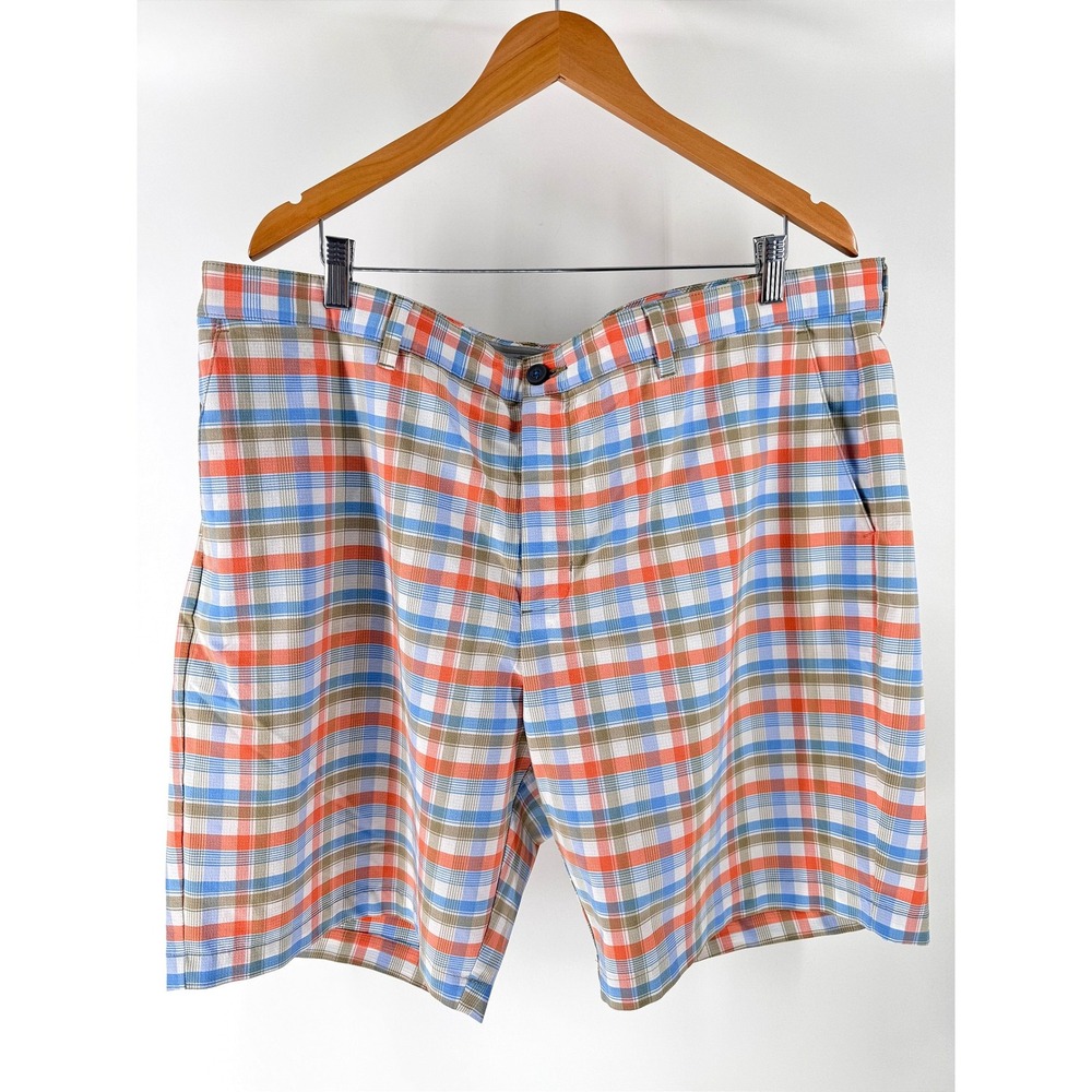 Tommy Bahama Chip Shot Caddie Plaid Golf Shorts 42 Performance 9‎ Inch Stretch
